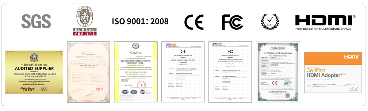 seetec monitor Certificates ce fcc rohs